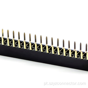 Conector de cabeçote fêmea de 2,0 mm fileira dupla 34P